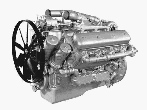 ЯМЗ ЯМЗ-7511 (2005) Схема Двигатель ЯМЗ-7511.10-06 в сборе (база)-4